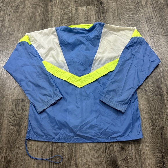 Vintage 90s Nike Neon Windbreaker Nylon Track Jacket - Picture 2 of 8